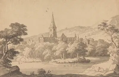 Церковь в пейзаже by Капитан Джон Бернард Гилпин — digital art print download