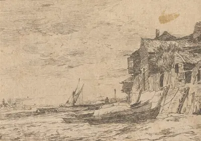 Coastal Scene by Charles Golding Constable — digital art print download