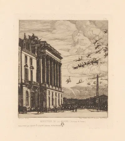 Ministère de la marine (Fictions & voeux) by Charles Meryon, 1865 — digital art print download