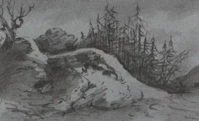 Composition of Rocks and Pine Trees by Dr. Thomas Monro — digital art print download