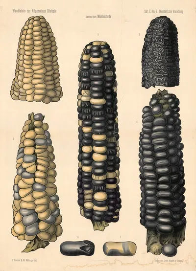 Mendelian inheritance. by Valentin Haecker, 1900 — digital art print download