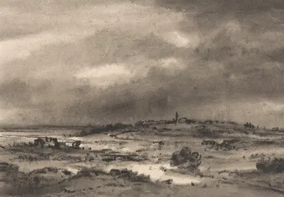 Marshland Landscape by Dr. Thomas Monro — digital art print download