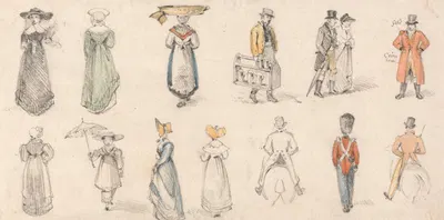 Studies of Figures: Women, Tradespeople, etc. by Edmund Thomas Parris — digital art print download
