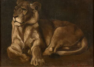 Lionne couchée by Auguste Lançon — digital art print download