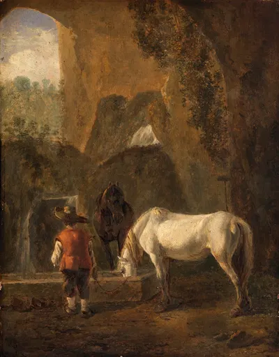 A Horse Drinking by Jan Both — digital art print download