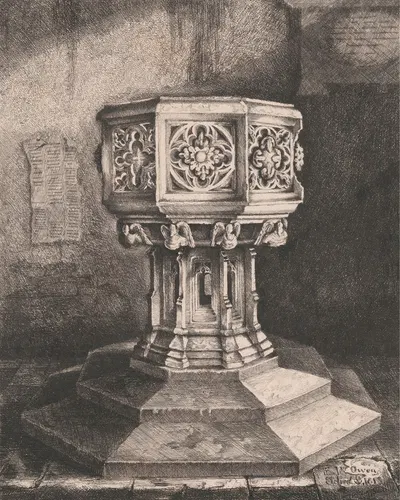 St. Mary's Font by Эдвард Прайс Оуэн — digital art print download