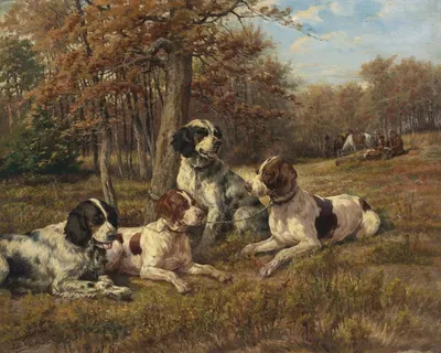 Setters at Rest by Edmund Henry Osthaus, 1903 — digital art print download