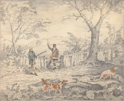 Setters and Pheasant by Edwin Gill — digital art print download