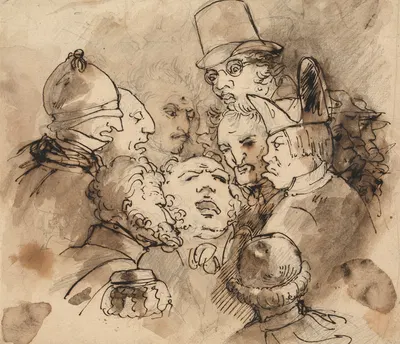 Group of Caricature Heads by Элиас Мартин — digital art print download