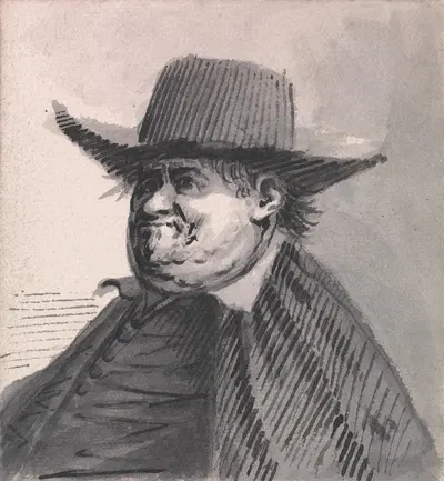 A Portly Man in a Wide-Brimmed Hat by Francis Le Piper — digital art print download