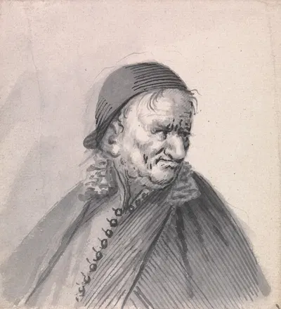 A Sly Man in a Cap by Francis Le Piper — digital art print download
