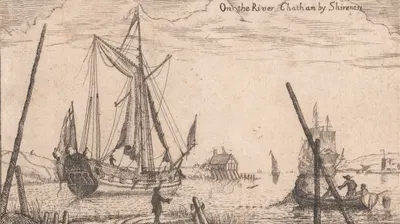 On the River Chatham by Shireness by Фрэнсис Плейс — digital art print download