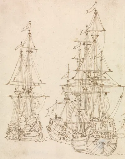 Studies of Ships by Фрэнсис Плейс — digital art print download