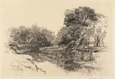 Река в Ирландии by Фрэнсис Сеймур Хейден, 1864 — digital art print download