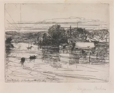 С моста в Кардигане by Фрэнсис Сеймур Хейден, 1864 — digital art print download