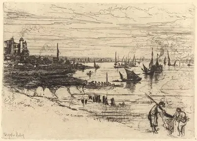 Таверна, Пурфлит by Фрэнсис Сеймур Хейден, 1869 — digital art print download