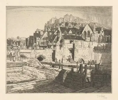 Набережная by Фредерик Ландсиир Маур Григгс, 1916 — digital art print download