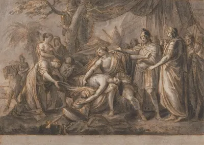 Achilles Lamenting the Death of Patroclus by Gavin Hamilton — digital art print download