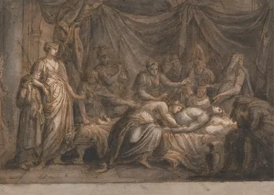 Andromache Mourning the Death of Hector by Gavin Hamilton — digital art print download