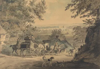 Colonel Thornton Driving Tandem on His Sporting Tour of Scotland by Джордж Гаррад, 1786 — digital art print download