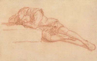 A Young Man Asleep by Джордж Ламберт — digital art print download