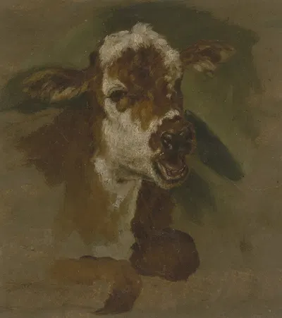 Cattle head by Адриан ван де Вельде — digital art print download