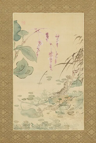 Flowers and Grasses Pl.3 by Цубаки Чинзан, 1841 — digital art print download