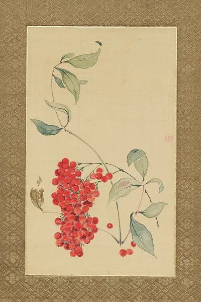 Flowers and Grasses Pl.5 by Цубаки Чинзан, 1841 — digital art print download