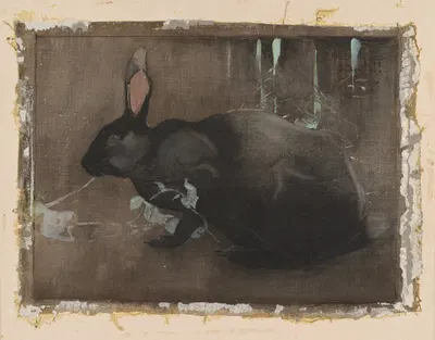 A Black Rabbit by Joseph Crawhall — digital art print download