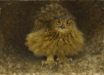 An Eagle Owl by Бруно Лильефорс, 1905 — digital art print download