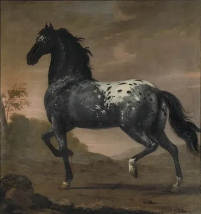 Karl XI's livhäst Blå Tigern by Давид Клёкер Эренштраль, 1673 — digital art print download