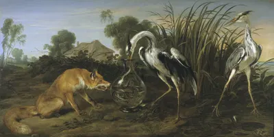 Fable of the Fox and the Heron by Франс Снайдерс — digital art print download