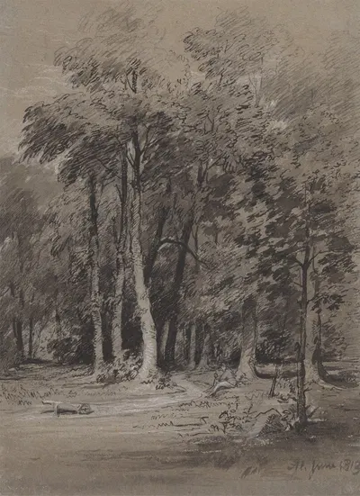 A Wooded Track by Henry Monro, 1813 — digital art print download
