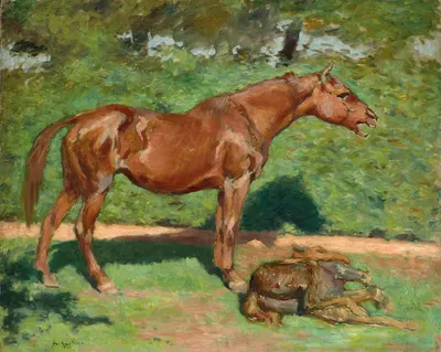 Jument et son poulain by Луи Анкетен — digital art print download