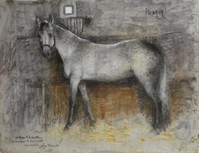 Hébron in his stable by Люсьен Леви-Дюрмер — digital art print download