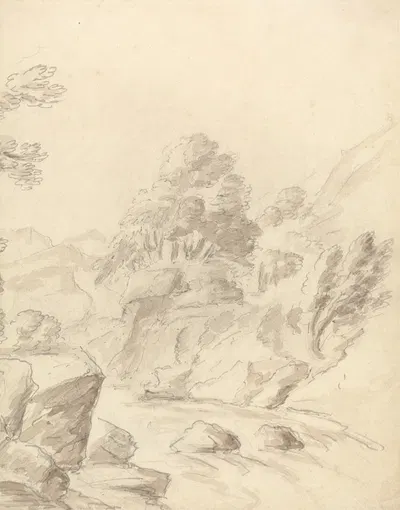 River Landscape by Henry Richard Greville third Earl of Warwick — digital art print download