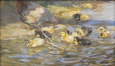 Ducks by Рудольф Шрамм-Циттау — digital art print download