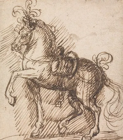 A Plumed Saddle-Horse by Inigo Jones — digital art print download