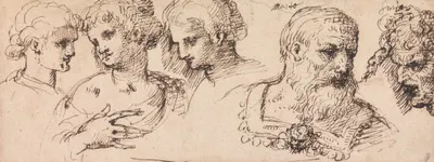 Five Classical Heads by Inigo Jones — digital art print download