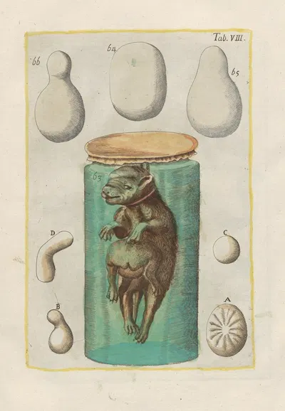 Rerum naturalium historia nempe quadrupedum Pl.08 by Filippo Buonanni, 1773-1782 — digital art print download