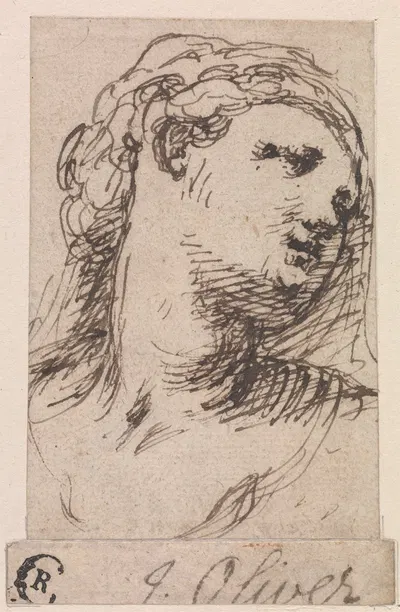 Woman's Head Inclined to the Right by Isaac Oliver — digital art print download