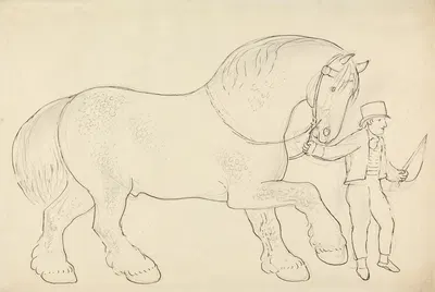 Cart Horse Being Led by Джеймс Хоу — digital art print download