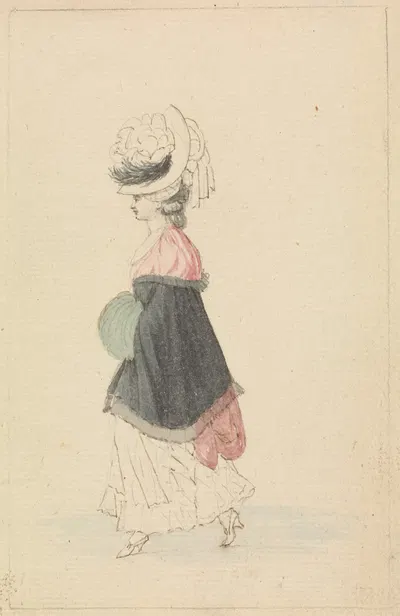 A Woman of Fashion in Walking Dress by Джеймс Робертс — digital art print download