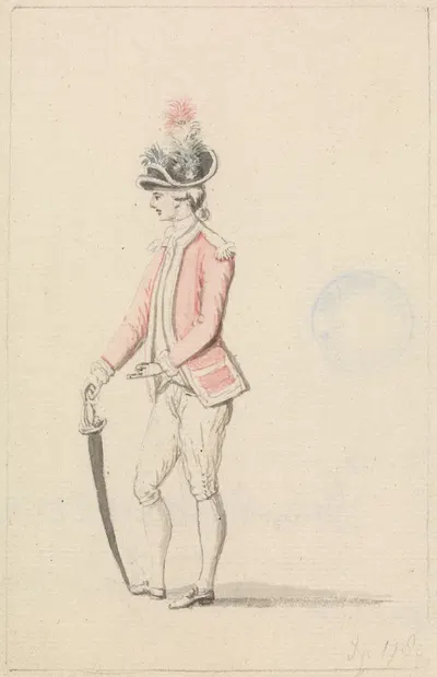 Officer with Cockade and Sword by Джеймс Робертс — digital art print download
