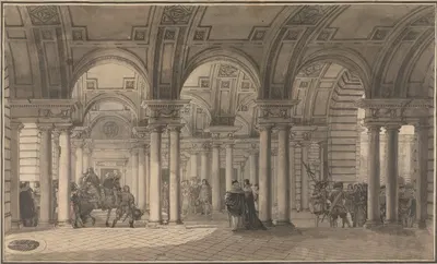 Somerset House, the Strand Vestibule by Луи Жан Депре — digital art print download