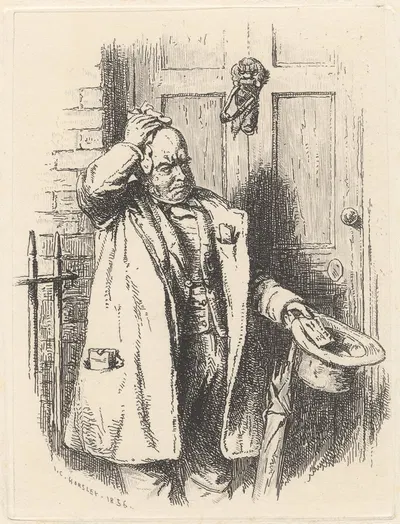 Человек у двери by Джон Кэлкот Хорсли, 1856 — digital art print download