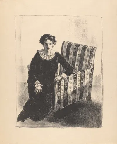 Study No. 2: Listening by Джон Копли, 1914 — digital art print download
