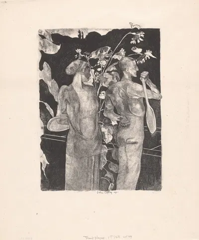 Tennis Players by John Copley, 1918 — digital art print download