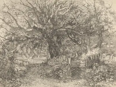 Дорожная сцена, Троуз Холл, недалеко от Нориджа by Джон Кром, 1813 — digital art print download