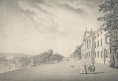 East View of West Wycombe House, Buckinghamshire by John Donowell — digital art print download
